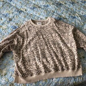 Aerie leopard/cheetah print oversize sweatshirt xxl